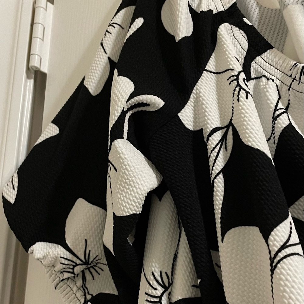 Ashley Stewart Black and White Floral Maxi Dress - Picture 3 of 4